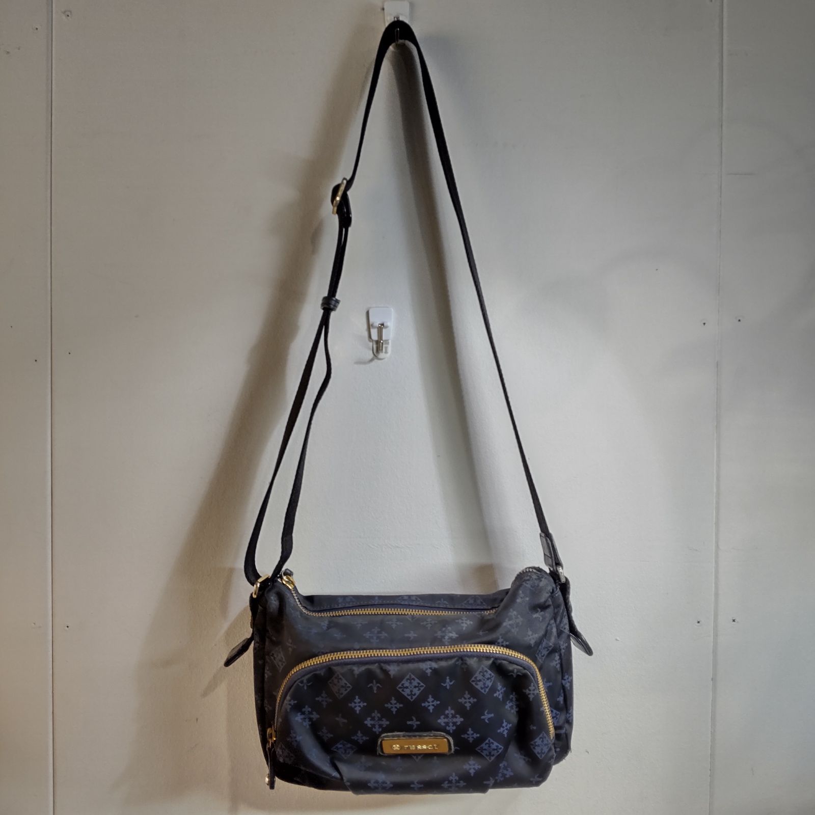 russet ラシット ショルダーバック 斜め掛け レザー ネイビー ☆L703 