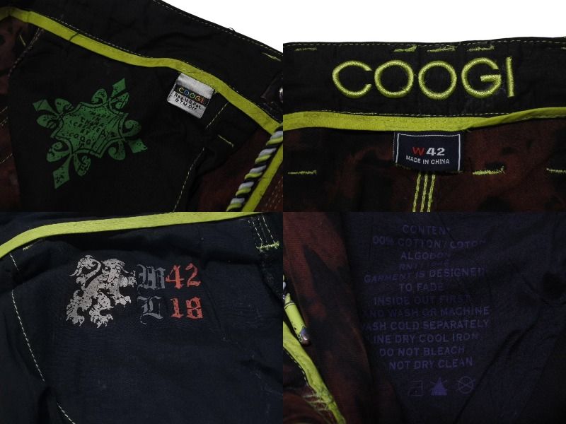 COOGI クージー バギーカーゴショーツ サイズ42 コットン ブラック  