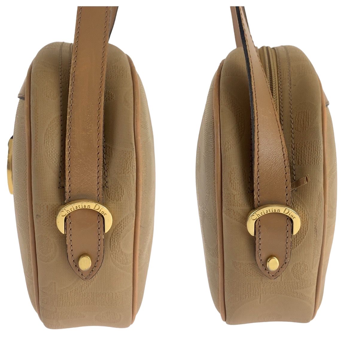 Christian Dior クリスチャンディオール トロッター ブラウン 茶 ゴールド金具 PVC ショルダーバッグ 斜め掛け レディース 403380 【中古】 Christian Dior クリスチャンディオール トロッター ブラウン 茶