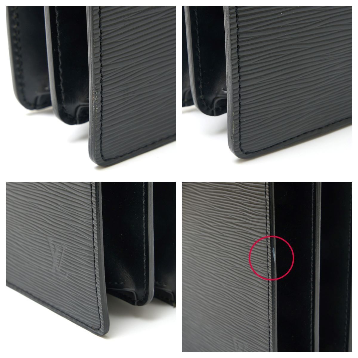 LOUIS VUITTON セルヴィエット エピ ビジネスバッグ ブラック 金具