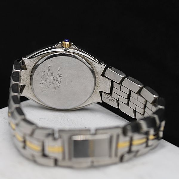 セイコー QZ エクセリーヌ 2J31-0A00 白文字盤 ラウンド レディース