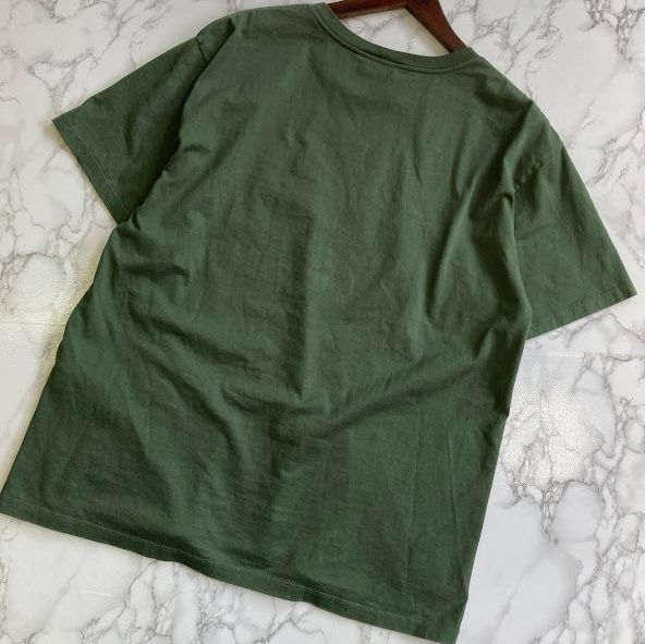 【 CELINE 】 ロゴ プリント ルーズフィット Tシャツ カーキ CELINEセリーヌ Tシャツ ルーズフィット ロゴプリントTシャツ L