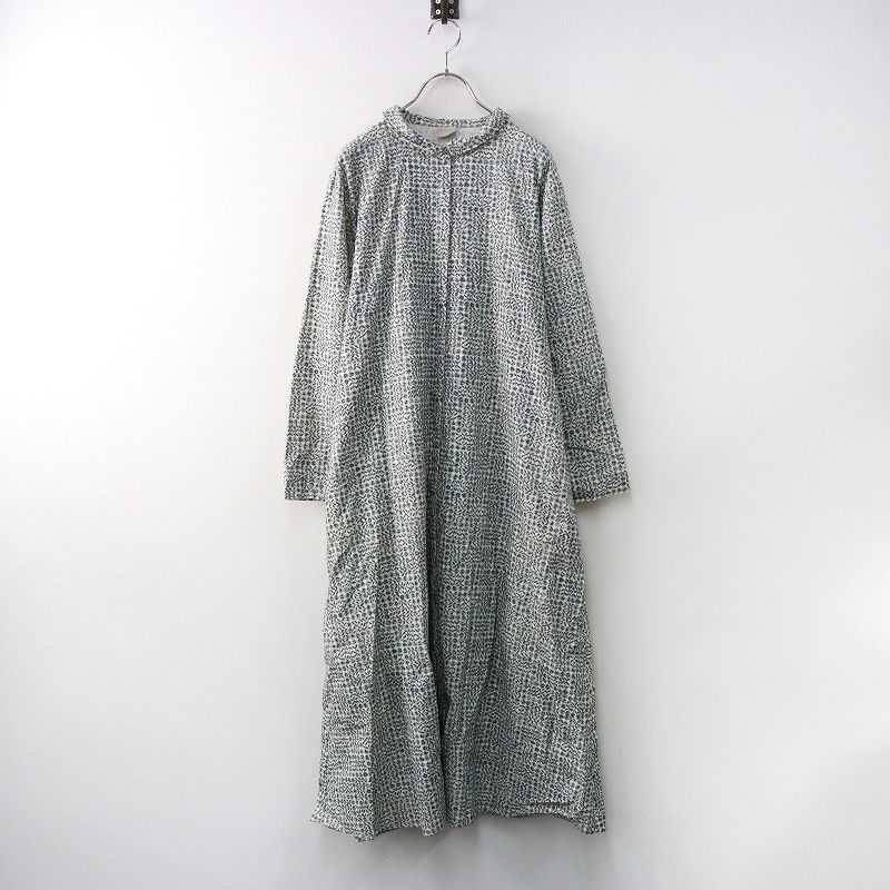 ツハルバイサマンサモスモス TSUHARU by SM2 Samansa Mos2 LIBERTY Sleeping Rose柄細コールワンピース F|ブルー 2400014365429