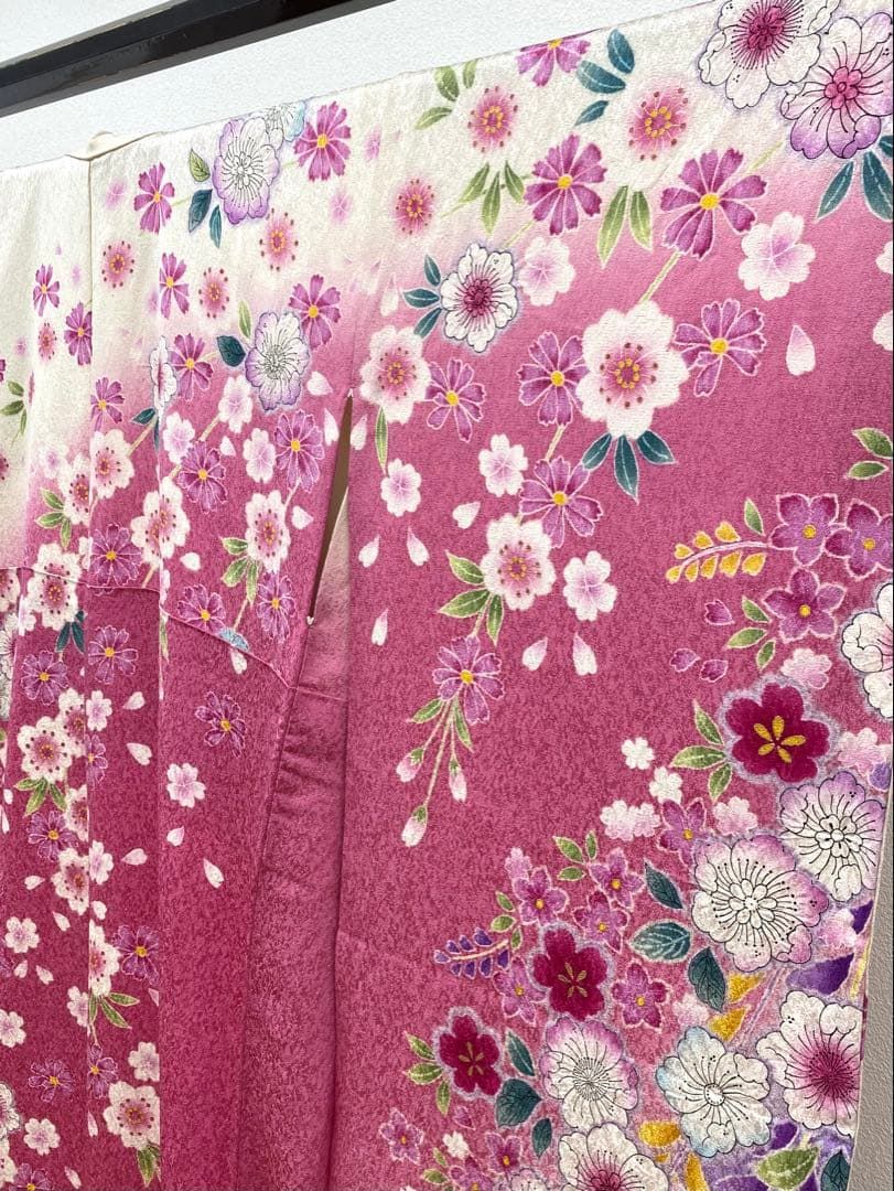 振袖 銀通し 金彩 辻が花 絞り 紋意匠 身丈161cm 撥水加工済 MO2971 