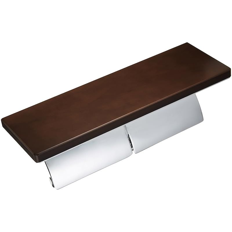 TOTO 二連紙巻器 棚付き 天然木 メタル製 ダルブラウン YH63KSS MWW 芯棒固定式 0