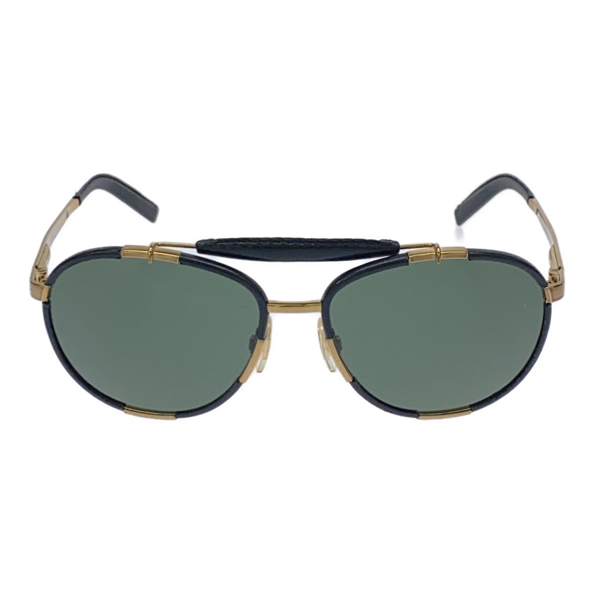 Dolce-Gabbana ドルチェ-ガッバーナ サングラス ティアドロップ レザー DG2063-Q ブラック ゴールド イタリア製