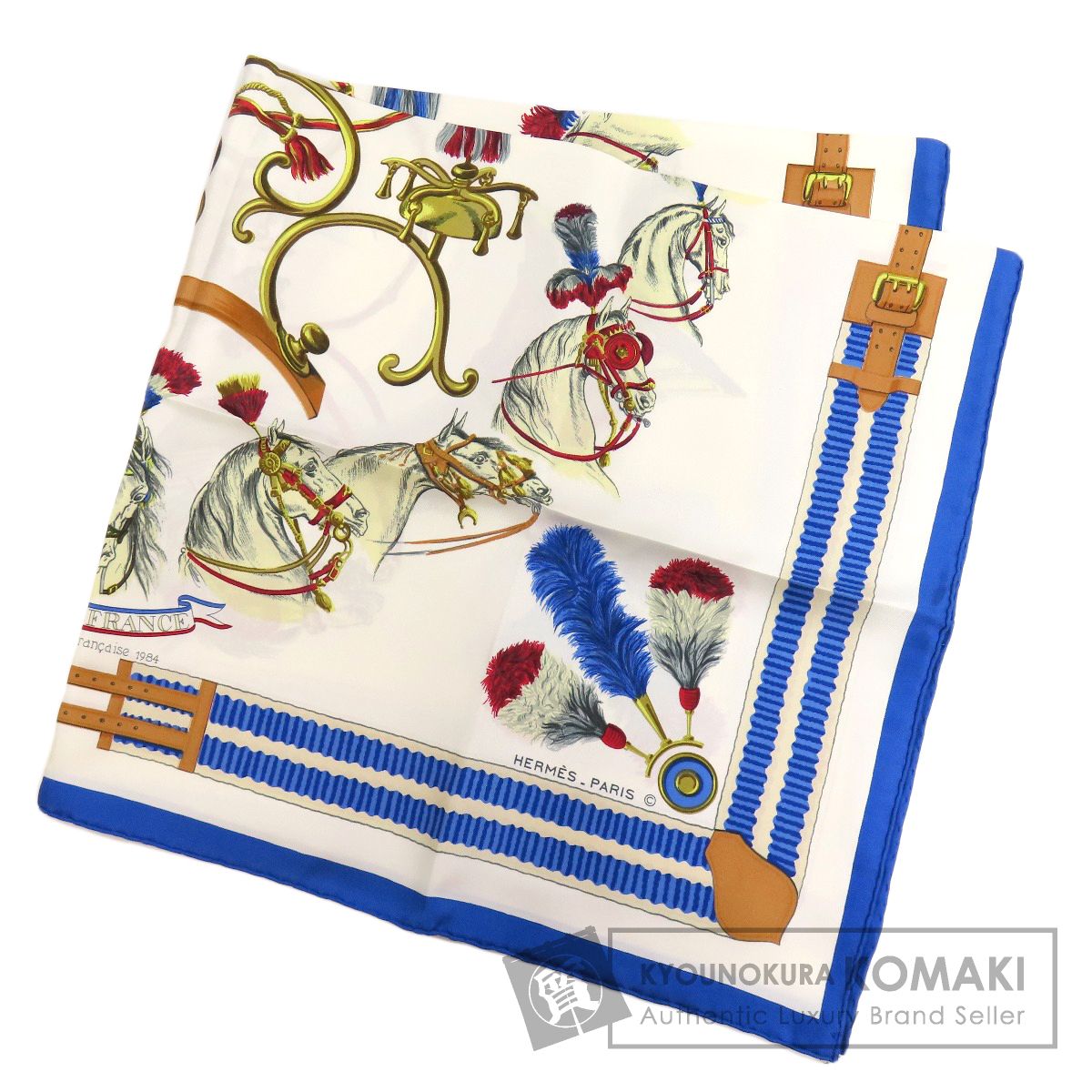 HERMES エルメス カレ90 スカーフ シルク【中古】 レディース HERMES*シルクスカーフ カレ90 エルメス フラッグシップ 船