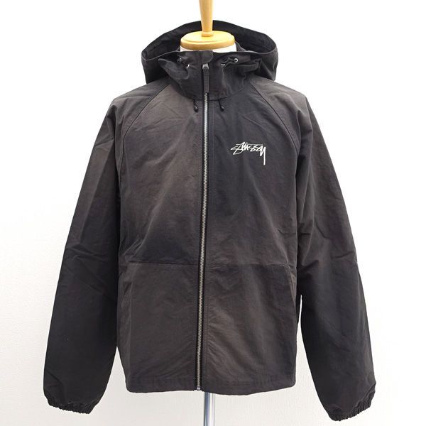 STUSSY | ステューシー ◆BEACH SHELL WAVE DYE|ナイロンジャケット|ブラック|M 115745 メンズ|MEN|男性|ボーイズ|紳士 メンズファッション