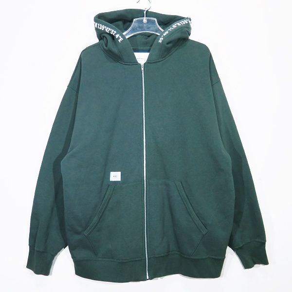 WTAPS ダブルタップス 22AW X3.0/ZIP HOODY/CTPL 222ATDT-CSM18 ジップ フーディー コットン ポリエステル  グリーン トップス クロスボーン パーカー サイズ04(XL) - メルカリ