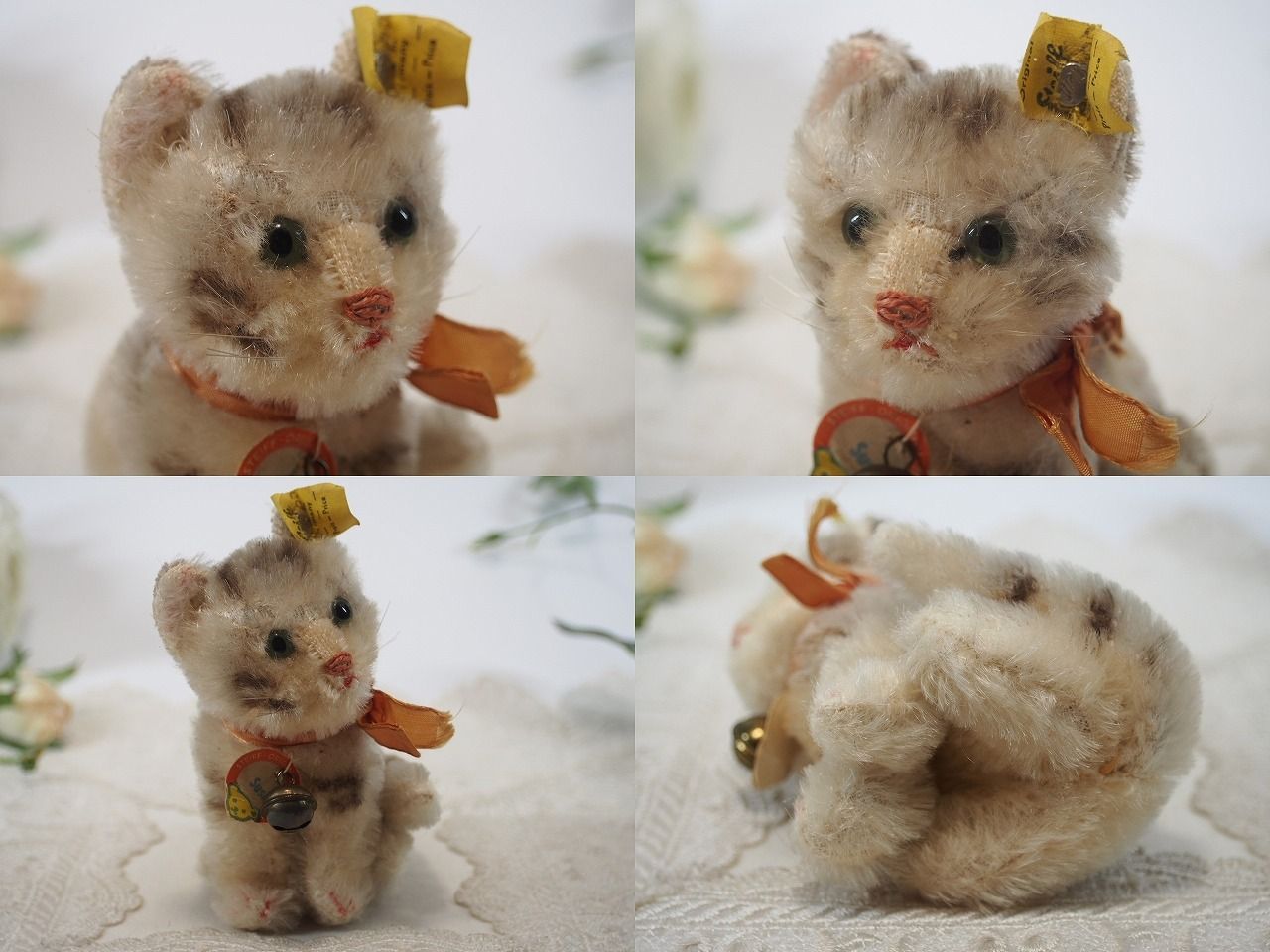 シュタイフ☆Susi Cat 10cm オールID完品☆最小サイズ/猫の