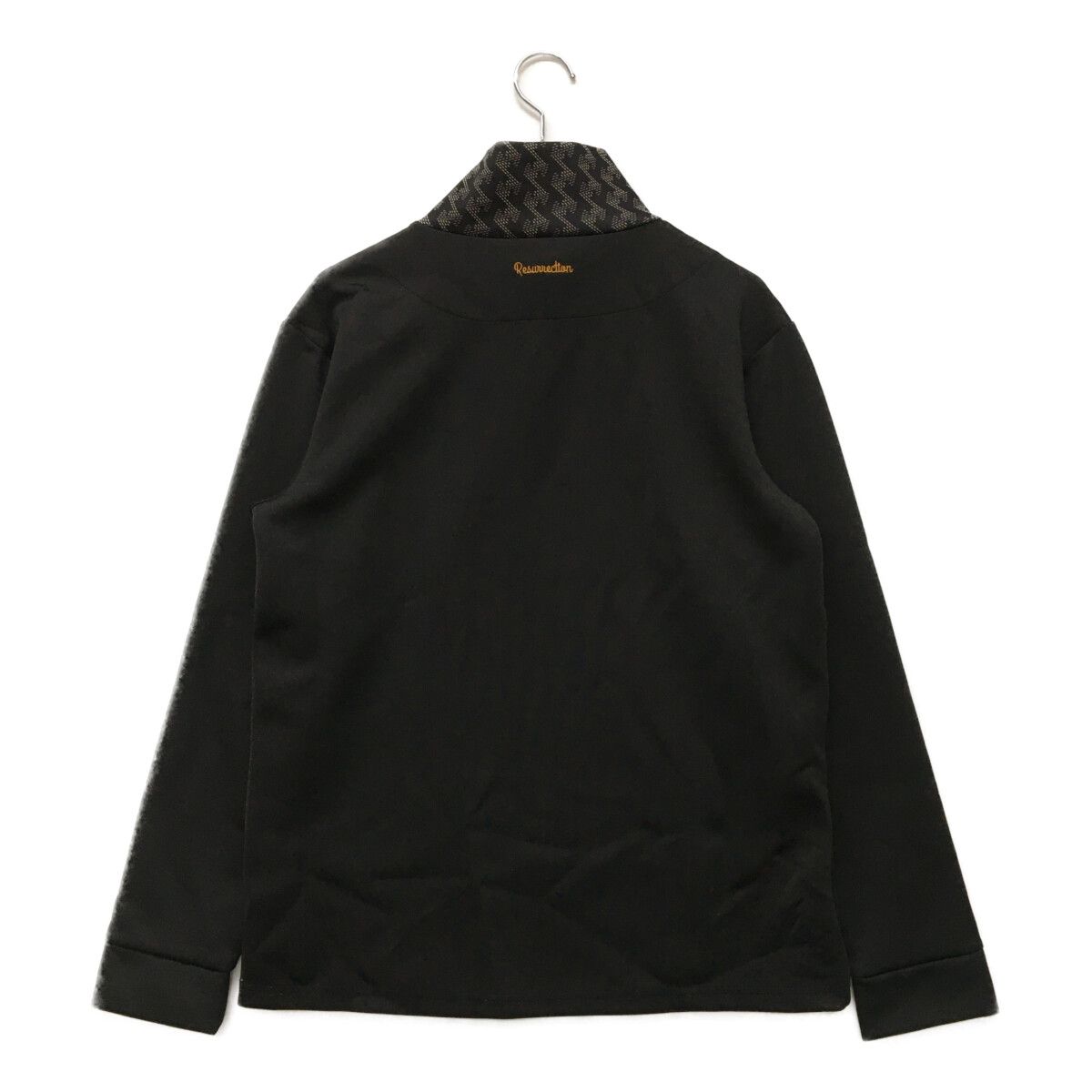 メンズ レザレクション Resurrection 長袖シャツ L 黒 ブラック ハーフ