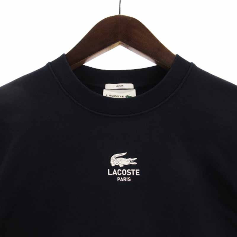 ラコステ LACOSTE ワンポイングラフィック プリント クルーネック 