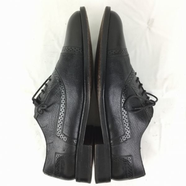 80s-90s?/Vintage★Mezlan　メスラン　セミブローグ　キャップトゥ　ビジネスシューズ〈黒/BLACK/ブラック〉size9.5　27.5/メンズ//men's 菅NO.ZC-66 80s-90s?/Vintage☆Mezlan メスラン セミブローグ キャップトゥ