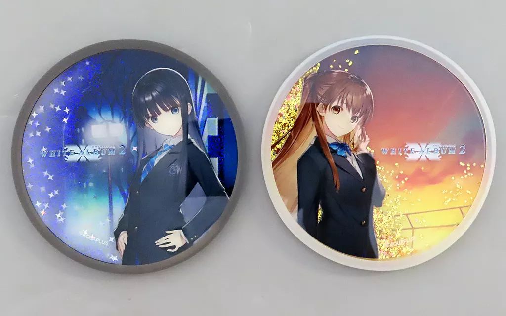 WHITE ALBUM2 アクリルグリッターコースター 冬馬かずさ 小木曽雪菜 中古】コースター 小木曽雪菜&冬馬かずさ アクリルグリッター