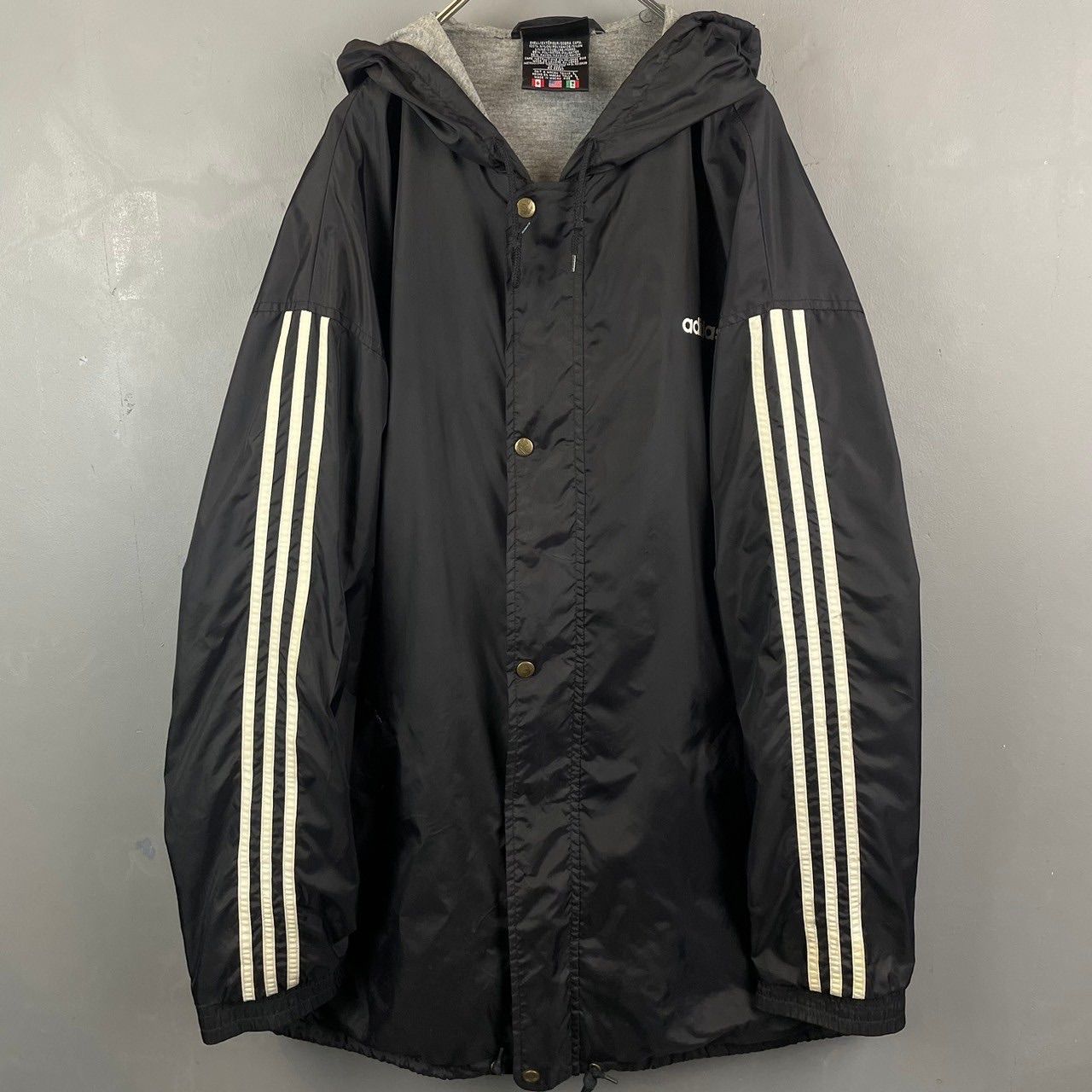 80s 90s Vintage adidas 100% Nylon Jacket Hoodie Full Zip 80s 90s Vintage adidas 100% Nylon Jacket Hoodie Full Zip