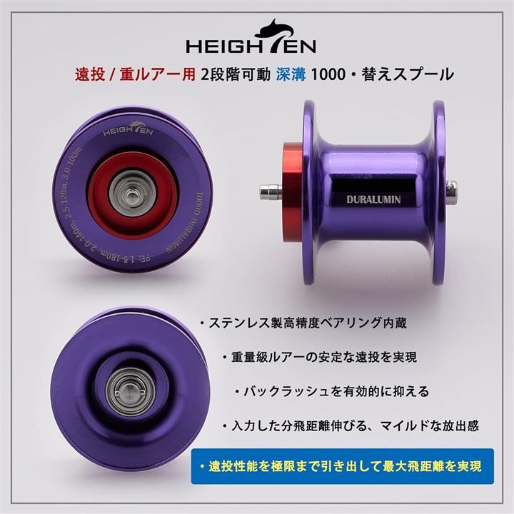 HEIGHTEN リール スプール 遠投/重ルアー用 2段階可動 ダイワ DAIWA