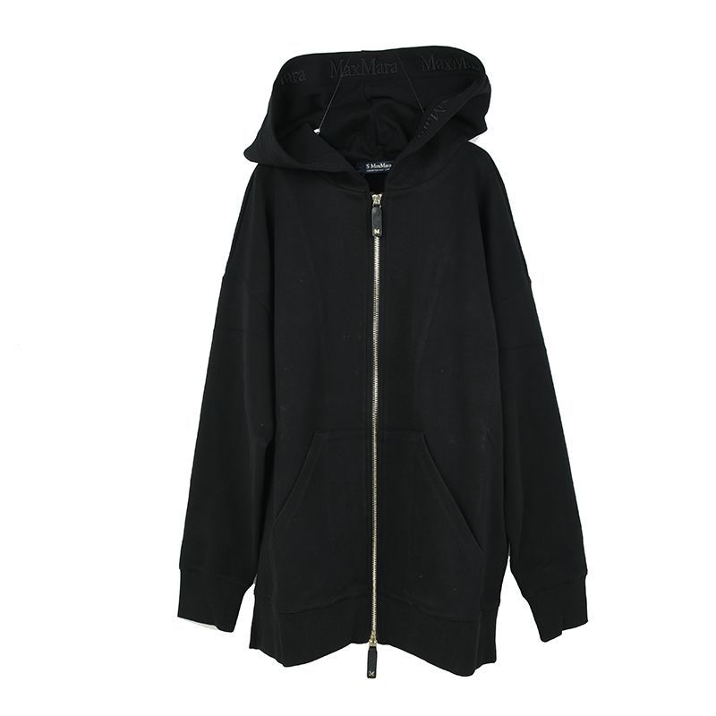 新品同様！MaxMara ブラック フルジップ パーカー 新品同様！MaxMara ブラック フルジップ パーカー S Max Mara エス