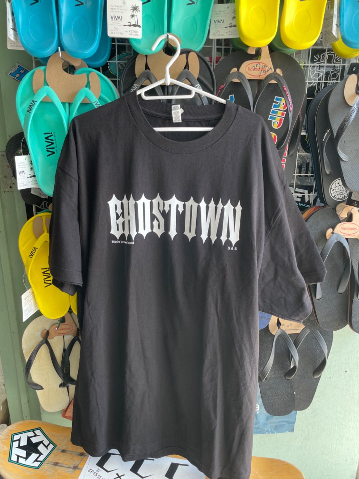 VENICE】GHOSTTOWN T-SHIRT BLACK ベニス ストリートウェア ゴースト 