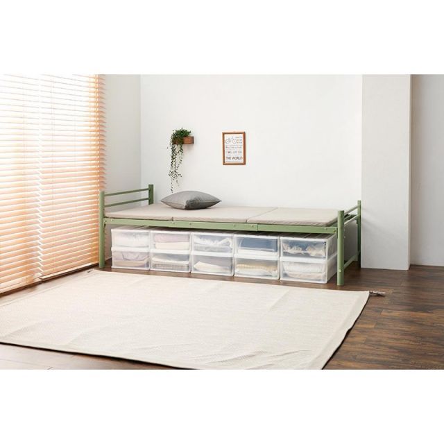 萩原 Hagihara KH-3961M-GR シングルロングベッド 新生活 インテリア 家具おしゃれ NEXPOTALLINN_EU