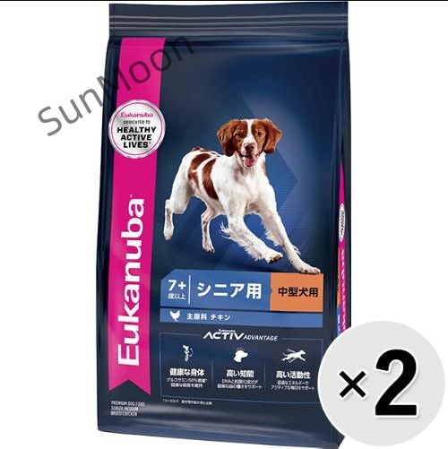 前に セット販売 ユーカヌバ シニア用 中型犬用 7歳以上 7.5kg×2コ AA036