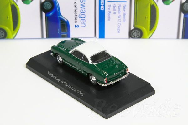 中古品＞京商 1/64 フォルクスワーゲン カルマンギア グリーン