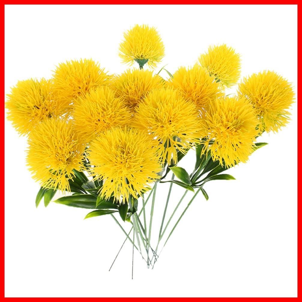在庫処分 造花 たんぽぽ インテリア 花束 オーナメント 観葉植物 アートフラワー ブーケ 12本 プレゼント 開店祝い 誕生日 お見舞い 感謝 お礼 ウェディング ブーケ 結婚式