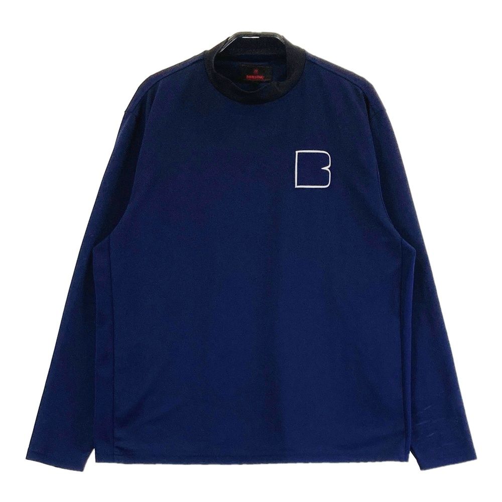 サイズ：M BRIEFING GOLF ブリーフィング 2023年 モックネック 長袖Tシャツ  ネイビー系 [240101438985] ゴルフウェア メンズ ストスト サイズ：M BRIEFING GOLF ブリーフィング 2023年 モックネック