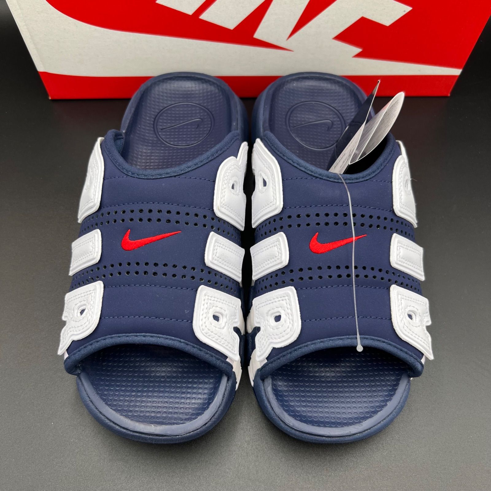 NIKE エアモアアップテンポサンダル オリンピックカラー　未使用タグ付 新品 26cm Nike Air More Uptempo Slide 
