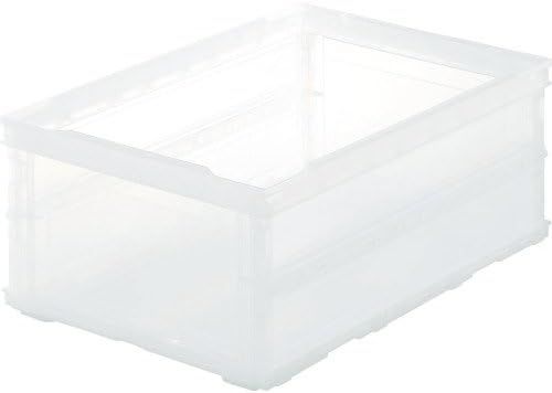 トラスコ中山(TRUSCO) 薄型折りたたみコンテナスケル 30L 透明 TSK-O30B-TM × 10個 収納ケース 収納ボックス 【ケース販売】