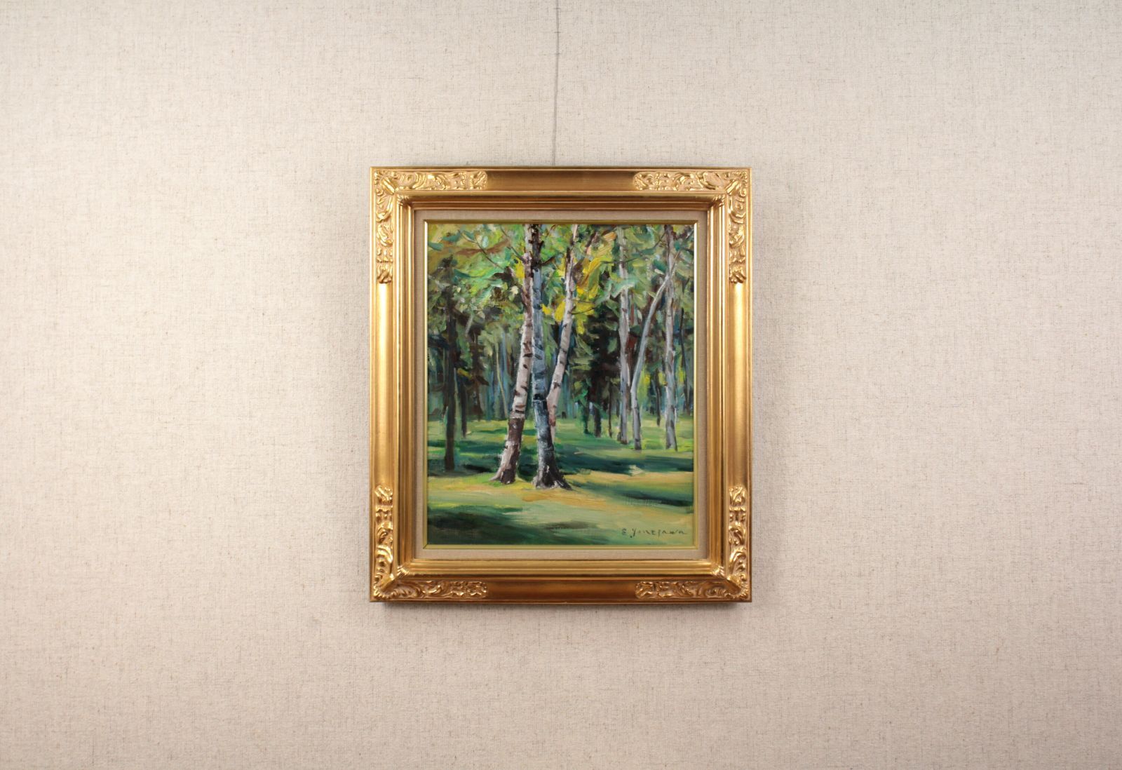 米澤榮吉『白樺風景』【真作保証】 絵画 米澤榮吉『白樺風景』【真作保証】 絵画 - メルカリ