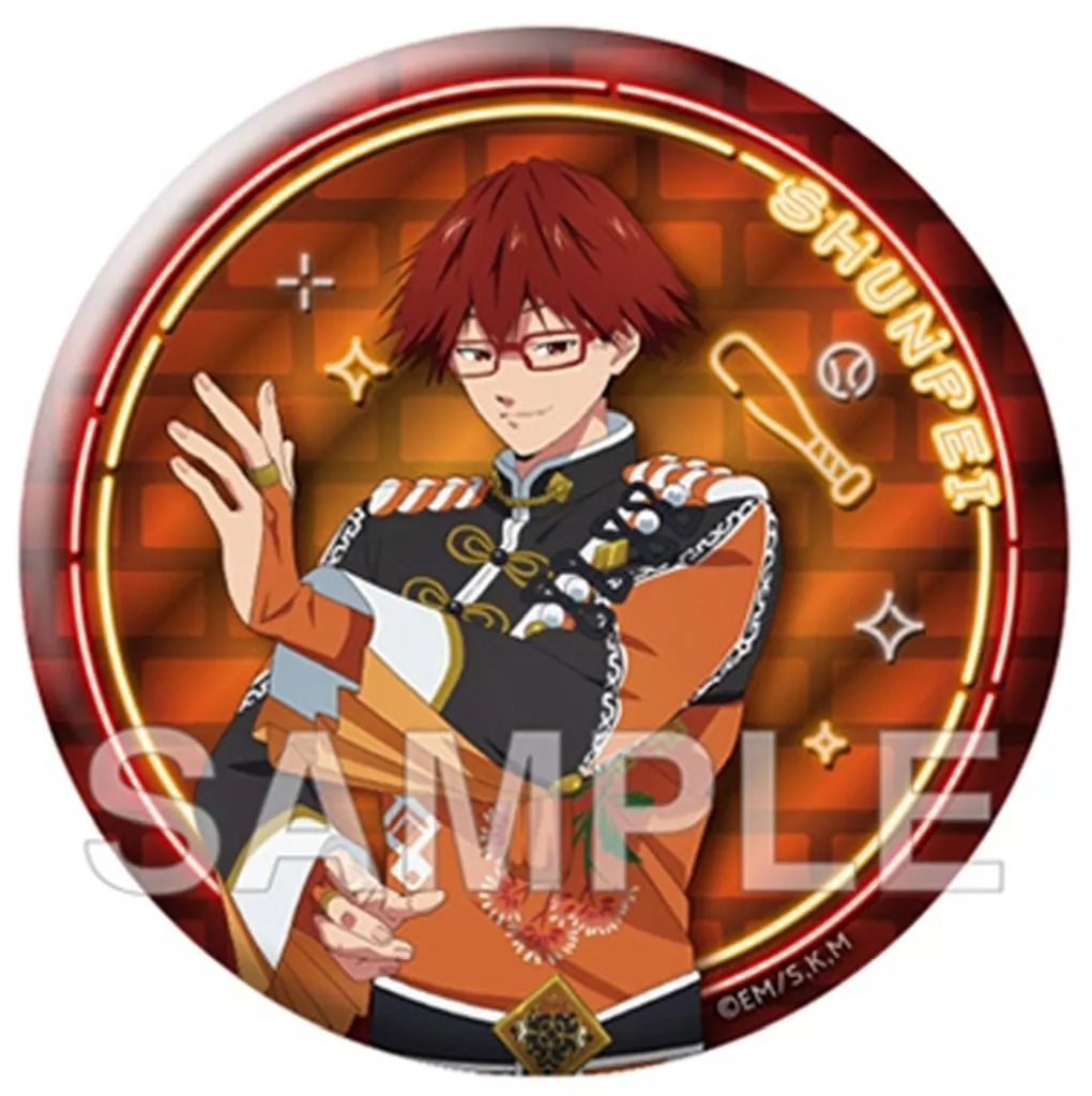 中古】バッジ・ビンズ 千早瞬平(半身) 「忘却バッテリー きらきら缶