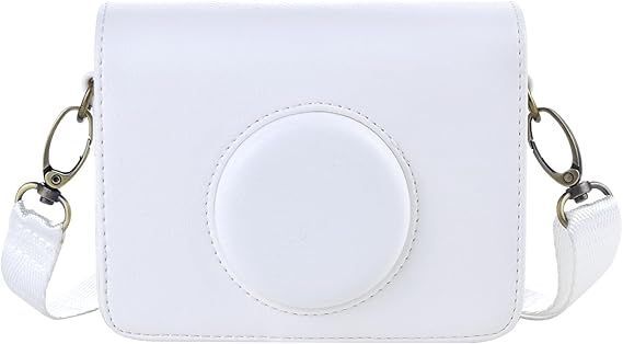Rieibi Instax Mini EVOケース レトロPUレザー保護ケース instax mini Evo カメラバッグ Fuji Instax Mini EVOインスタントカメラ用 チェキエボケース 取り外し可能なケース 手作りのレザ