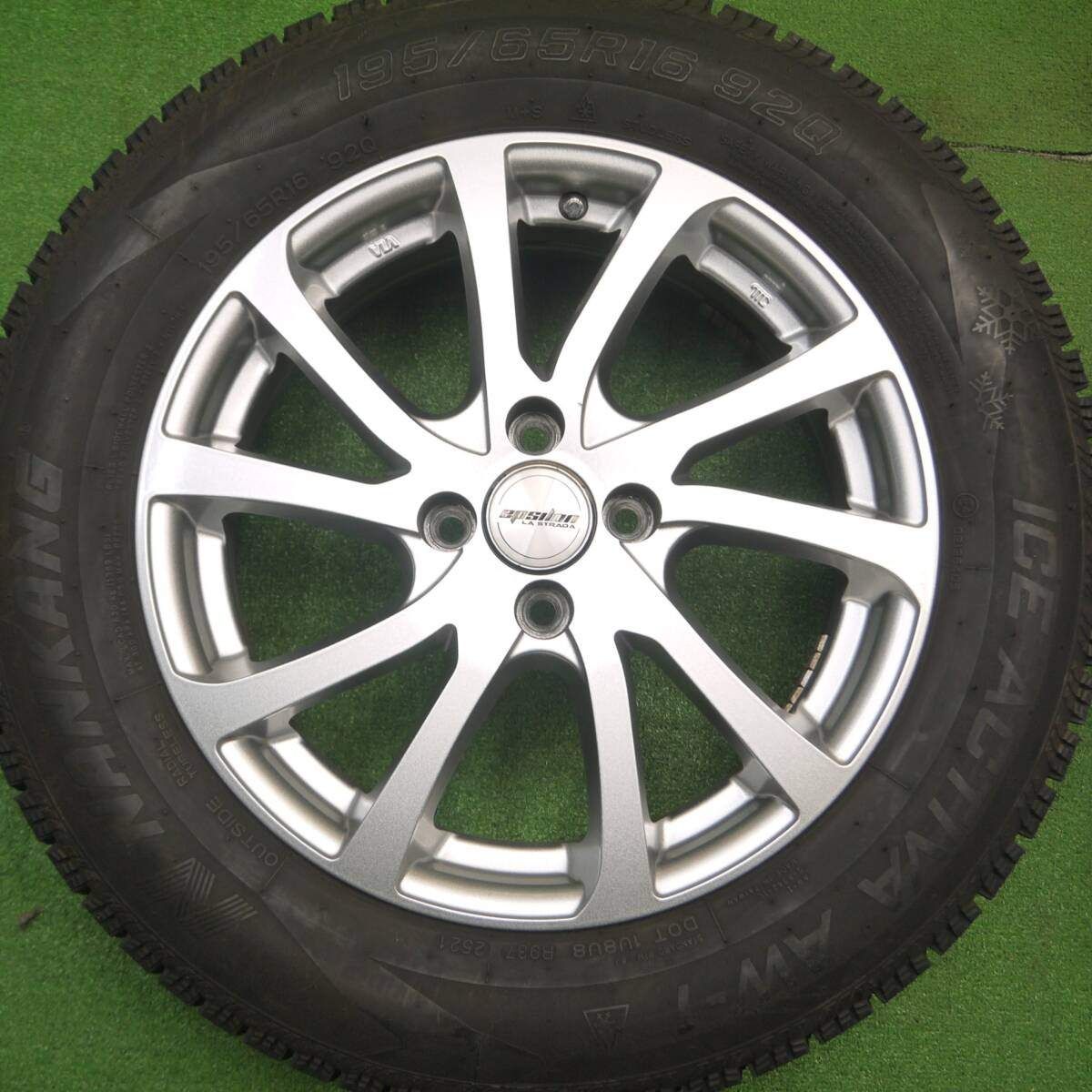 バリ溝！21年！キレイ！ほぼ10分☆スタッドレス 195/65R16 ナンカン 