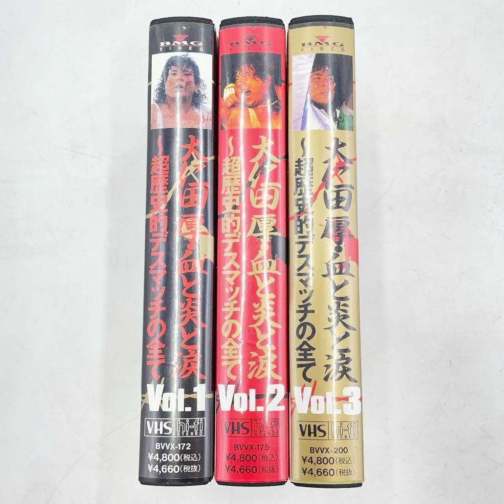 3点セット 大仁田厚 血と炎と涙 Vol.1-3 プロレス FMW VHS 超歴史的デスマッチのすべて