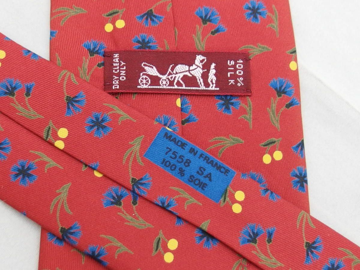 パ*ン様 HERMÈS レッド シルクネクタイ 中古・古着通販】HERMES (エルメス) シルクネクタイ ピンク