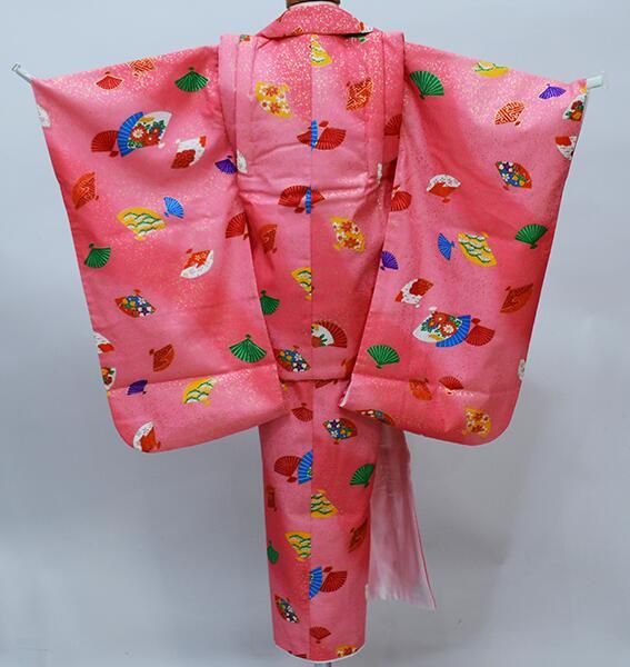 七五三 三歳 女児 被布着物セット 扇子 祝着 NO39383 七五三 三歳 女児 被布着物セット 扇子 3歳 3才 三才 女の子
