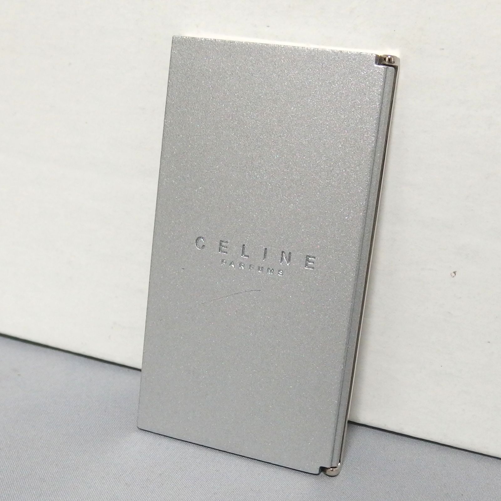 美品☆CELINE PARFUMS 総ロゴ クリア バニティ ボックス メイク 