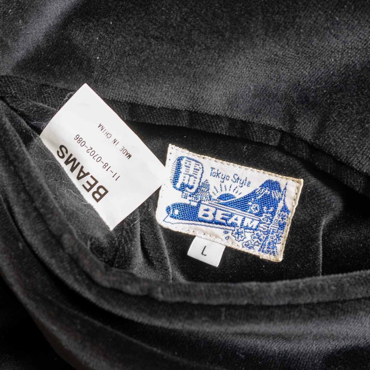 テーラー東洋　別珍 リバーシブル スカジャンL ジャケット 刺繍 サテン 美品】TAILOR TOYO×BEAMS【/ 別珍 リバーシブル スカジャン】L