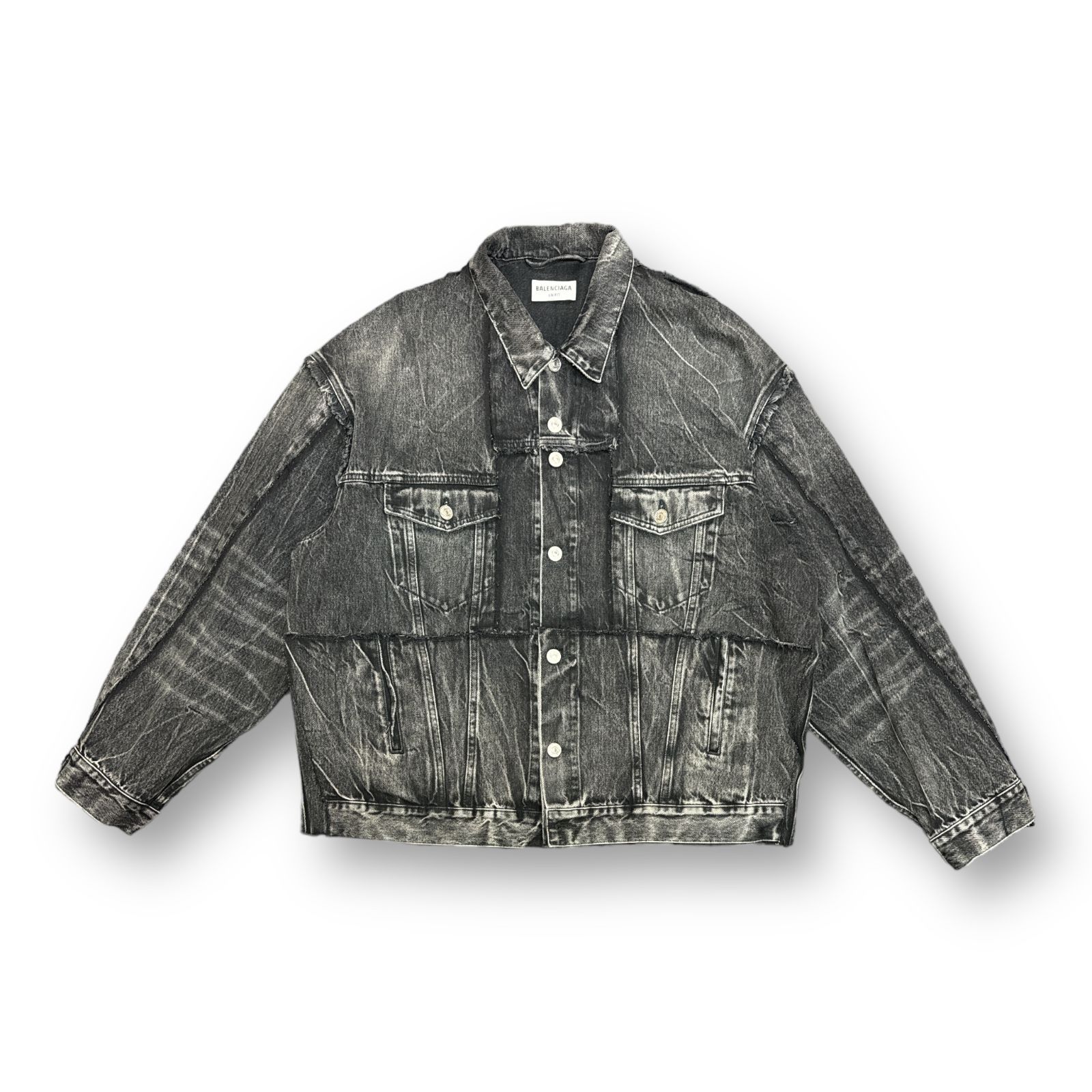 BALENCIAGA cut up denim jacket デニム size1 - ジャケット・アウター