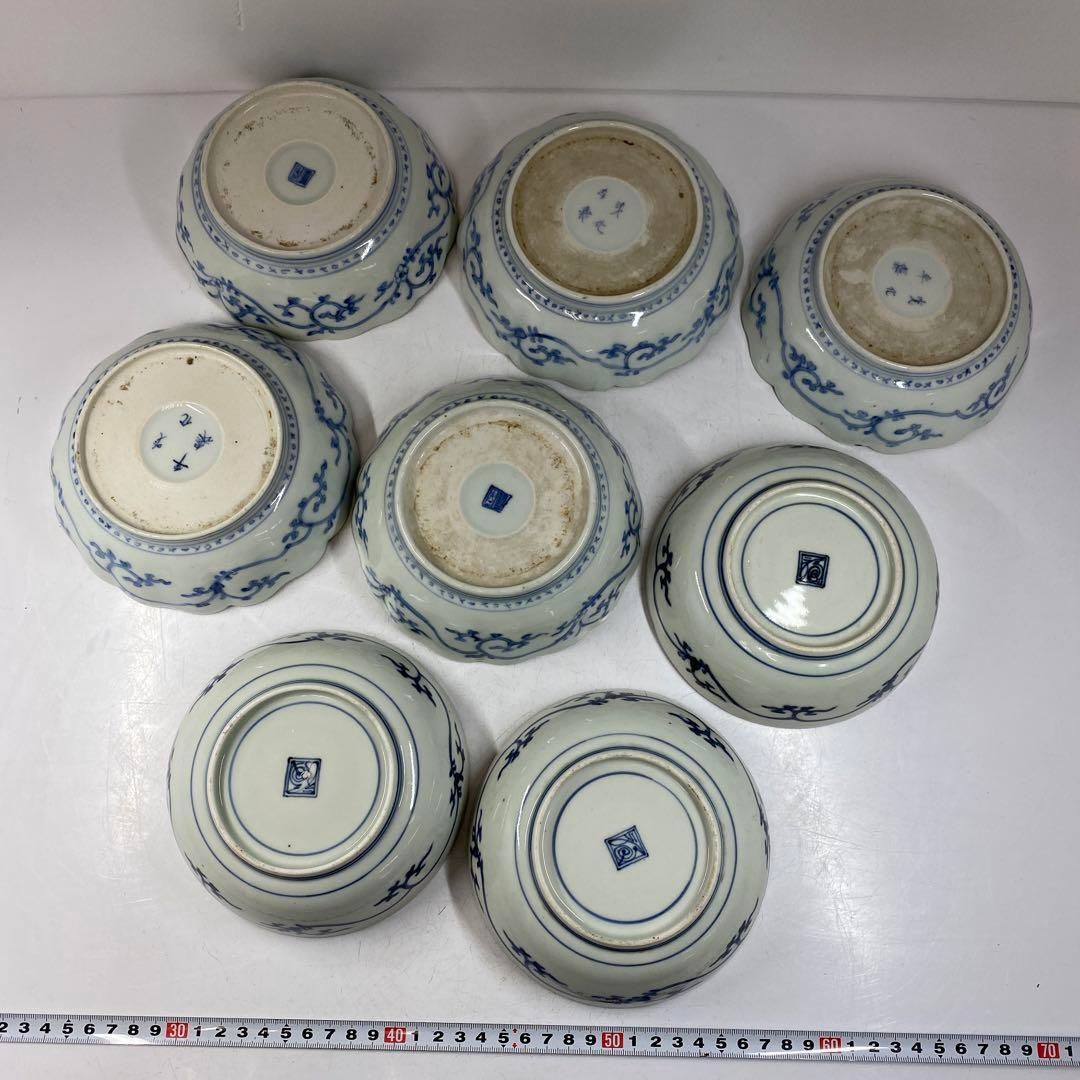 古伊万里　上手　柿右衛門手　紅縁膾皿3種8枚　東Y5-0512② 古伊万里 上手 柿右衛門手 紅縁膾皿3種8枚 東Y5-0512② - メルカリ