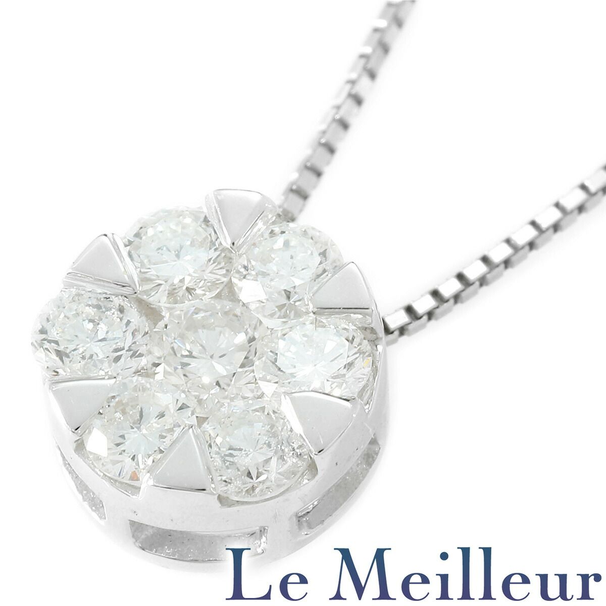 ペンダント ダイヤモンド 0.5ct K18 中古 プレラブド 返品OK - メルカリ