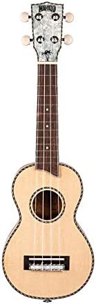 MAHALO マハロ Pearl シリーズ ソプラノウクレレ トップ材 シトカスプルース単板 ピックアップ付 MP1E