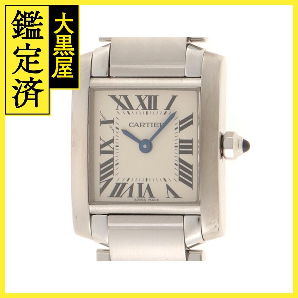 Cartier　カルティエ　タンクフランセーズSM　W51008Q3　SS　ホワイト　女性用クオーツ時計【473】