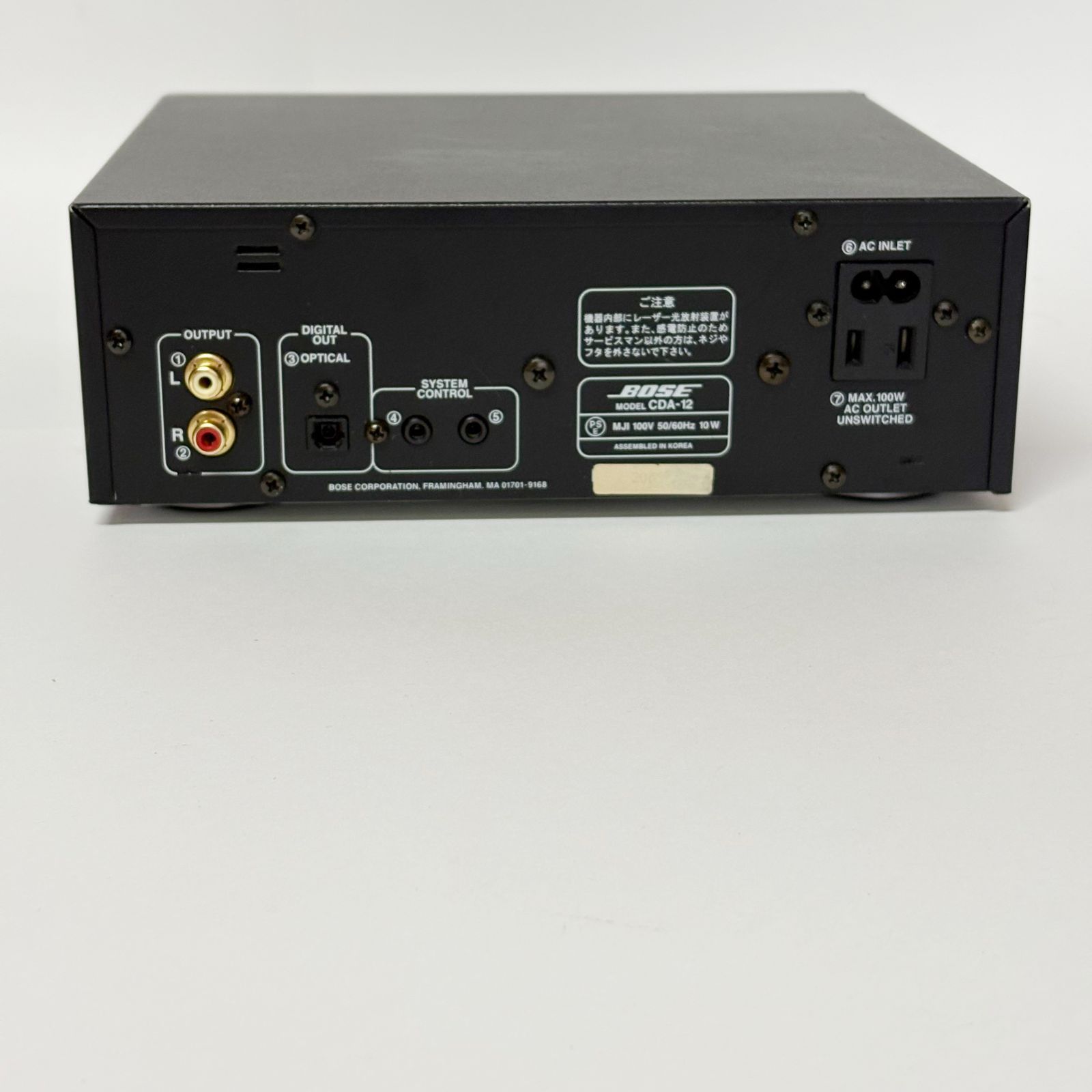 BOSE CDプレーヤー CDA-12 動作良好 リモコン付属 ステレオ工房 ポニー