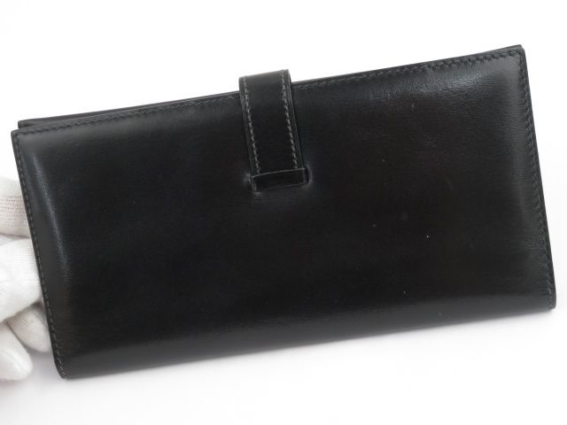 ▽値下げ▽□美品□ エルメス ベアン 長財布 サイフ ブラック ボックス
