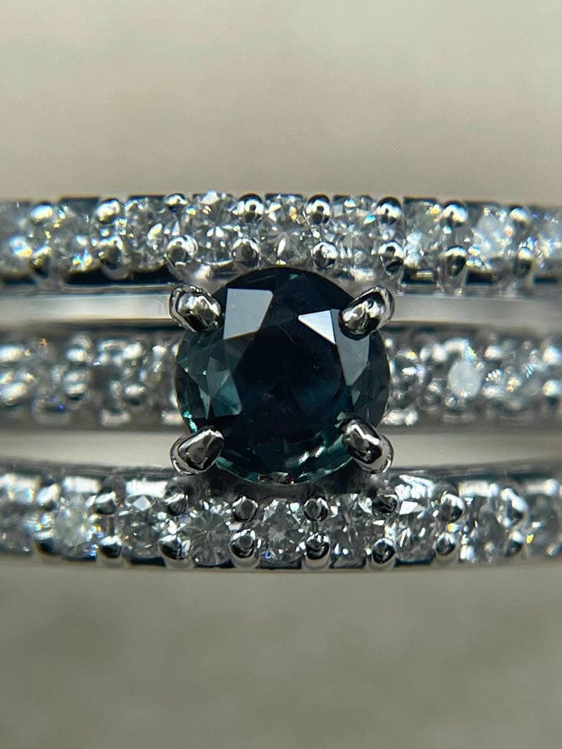 JJ163☆高級 アレキサンドライト0.345ct D pt リング 鑑別付 - メルカリ