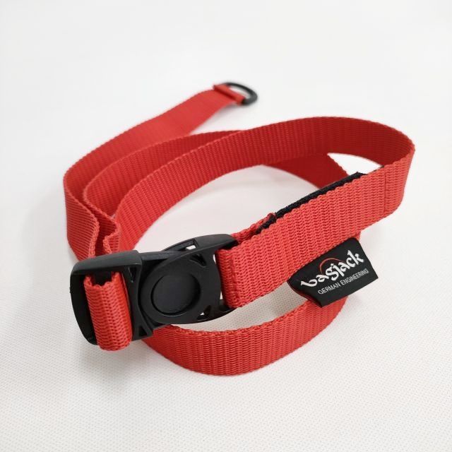 bagjack ドイツ製 Nylon Belt ナイロン 25mm ベルト レッド メンズ バッグジャック【中古】4-0707G♪