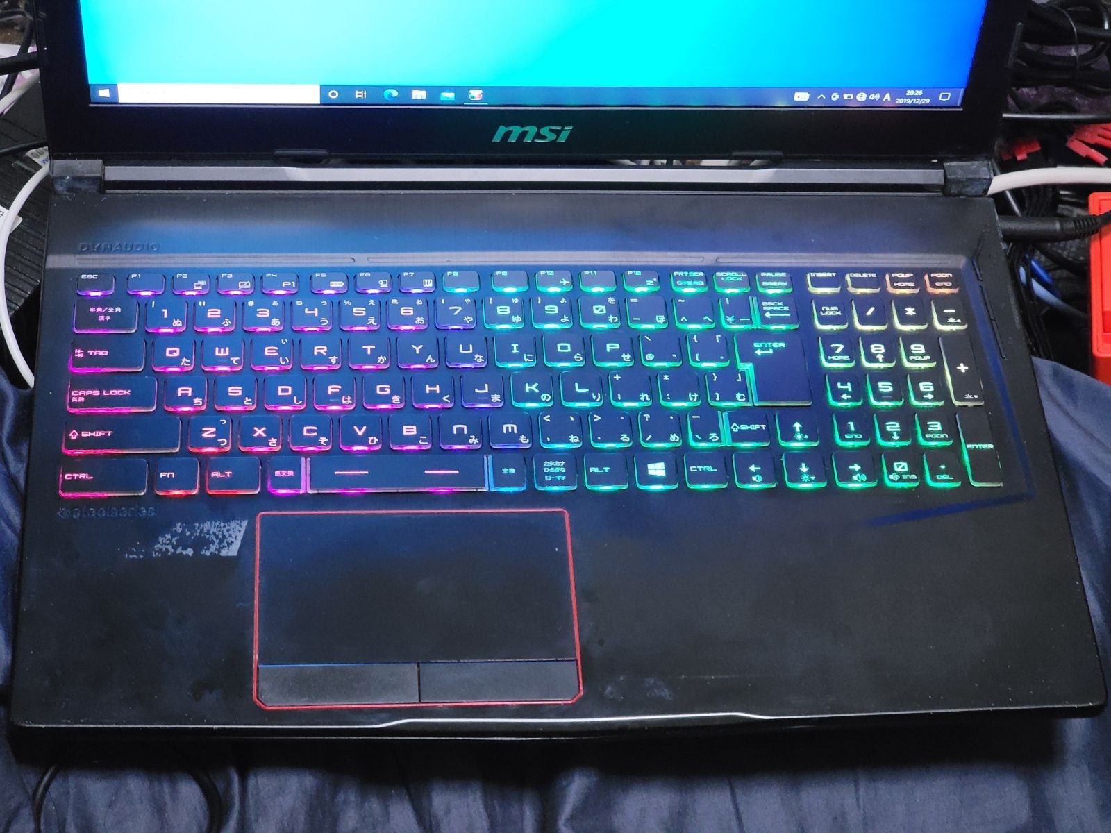 滅茶苦茶光るMSIゲーミングノート RTX2060搭載 訳アリ特売品