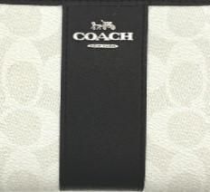 COACH 新品 長財布 メンズ レディース コーチ 白 黒 財布 ｗ14