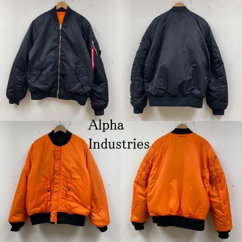 ALPHA MA-1ジャケット ネイビー Lサイズ リバーシブル 中古・古着通販